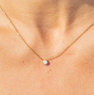 Star Stone Necklace: April/Clear