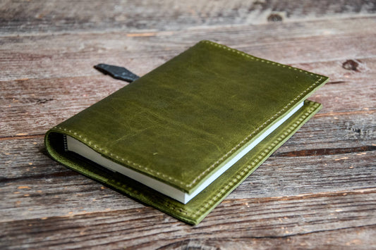 Medium Leather Journal: Moss