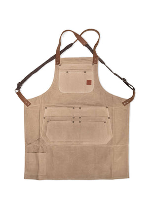 Canvas Shop Apron: Olive / O/S