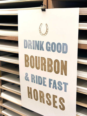 Bourbon & Horses Print