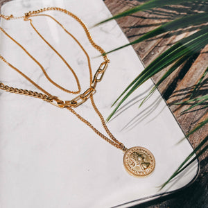 3 Little Birds Necklace: Gold