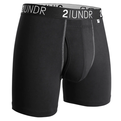 2UNDR -SWING SHIFT BOXER BRIEF - BLACK/GREY