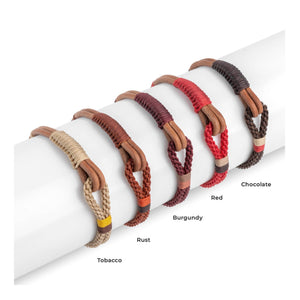Nautical Rope Bracelet | Leather Bracelet | Gift for Men : Chocolate