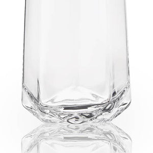 Seneca™ Faceted Stemless Crystal Champagne Flutes - Set of 2
