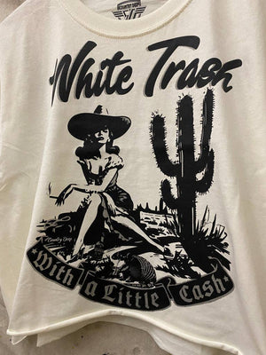 White Trash with a Little Cash Relaxed Crop Tee