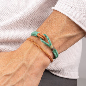 Nautical Rope Bracelet | Leather Bracelet | Gift for Men : Chocolate