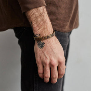 Bessemer Cuff: Brass / Work Patina / Large