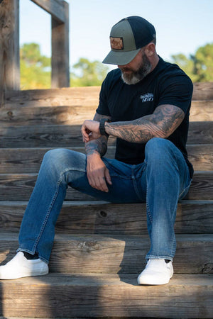 Wood Patch Bison Hat: OD GREEN