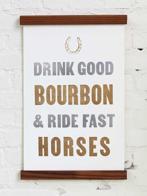 Bourbon & Horses Print