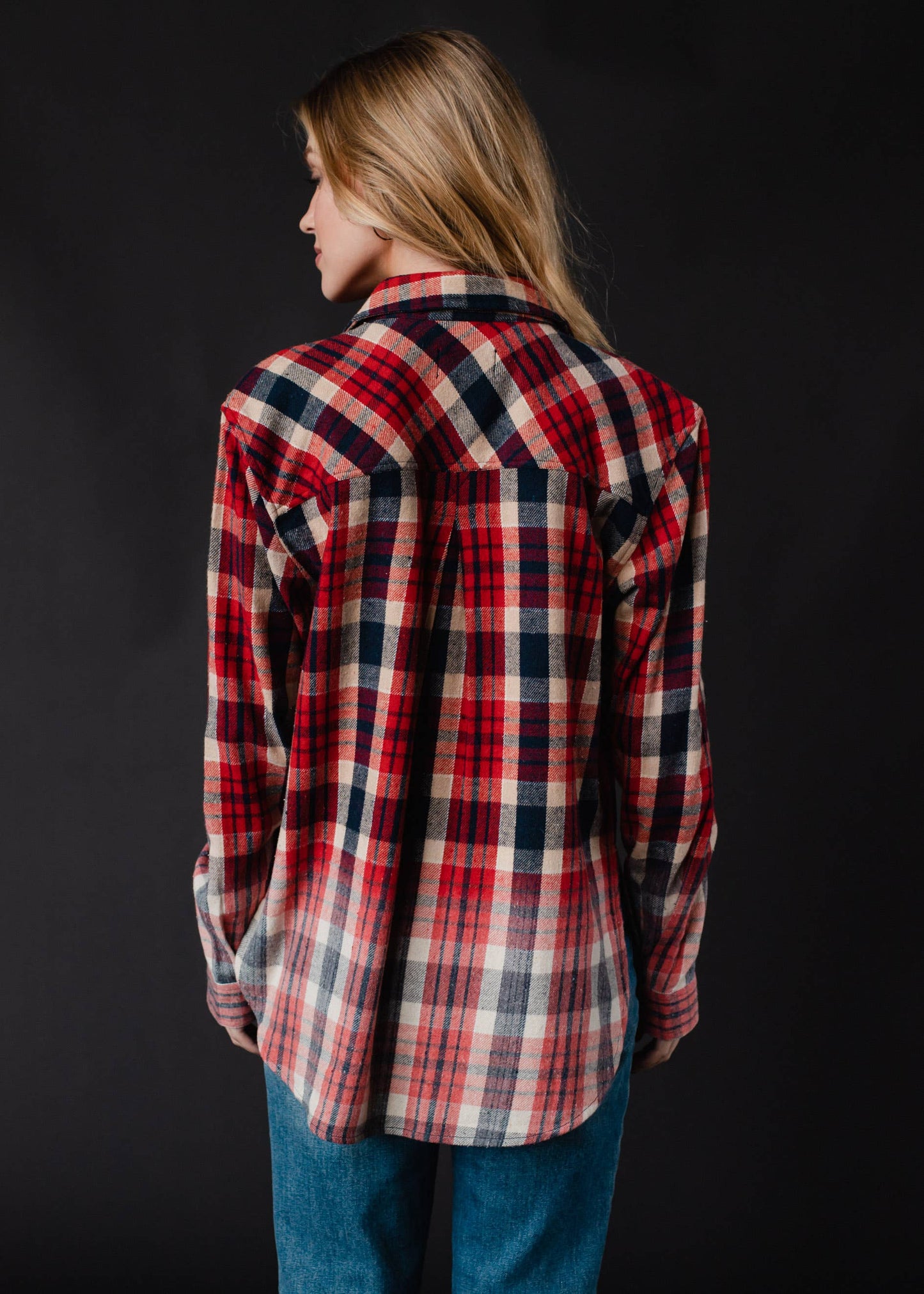 Bridger Plaid Flannel - Red, Navy & Tan