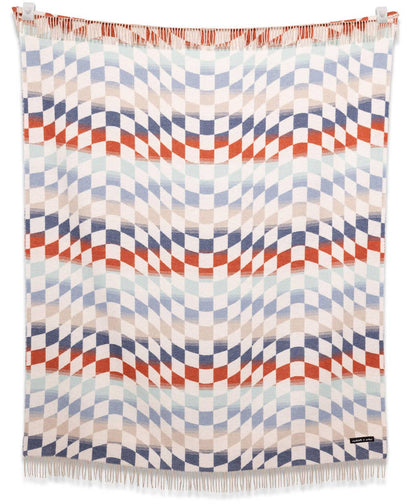 Checkered Oceanside Throw Blanket