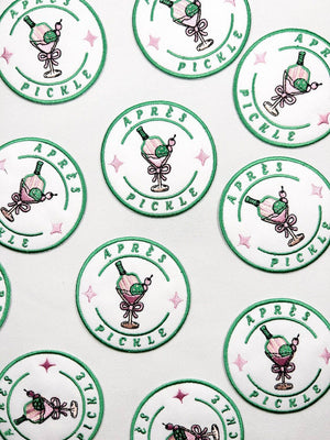 Apres Pickle Embroidered Iron On Patch for Pickleball