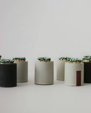 Concrete Match Holder | Match Striker: Light Gray