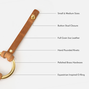 Equestrian-Inspired Chinati O-Ring Leather Bracelet: Natural / Silver / Small