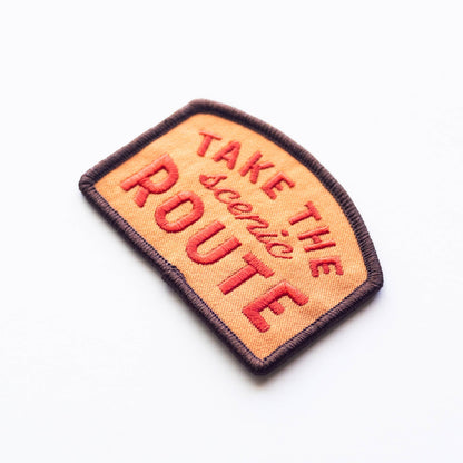 Take the Scenic Route Embroidered Iron on Patch