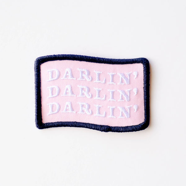 Darlin' Embroidered Iron on Patch - Western Cowgirl