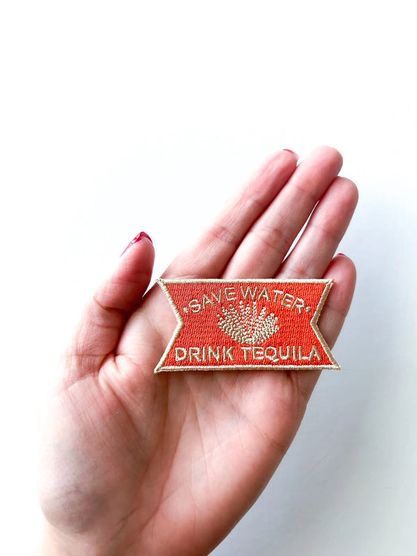Save Water Drink Tequila Embroidered Iron-On Patch
