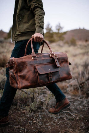 60L Weekender Duffel: Antique Brown