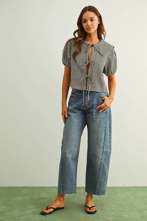 Denim Barrel Jeans - Medium Wash