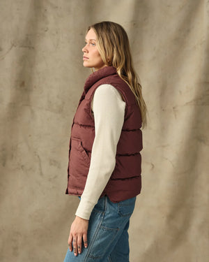 Women's Heritage Cotton Down Vest - Smoked Paprika