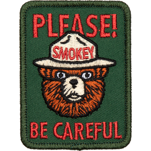 Be Careful Embroidered Patch