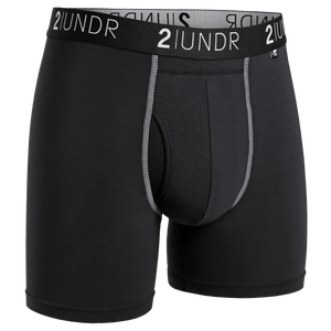 Swing Shift 6" Boxer Brief - Black/Grey