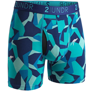 2UNDR Swing Shift Boxer Brief - Water Camo (6" inseam)