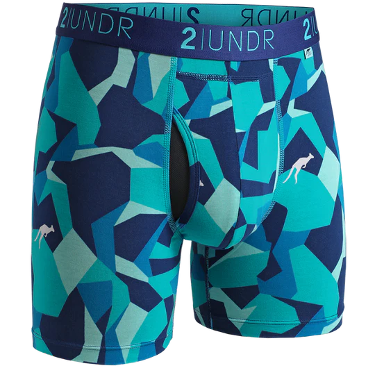 2UNDR Swing Shift Boxer Brief - Water Camo (6" inseam)