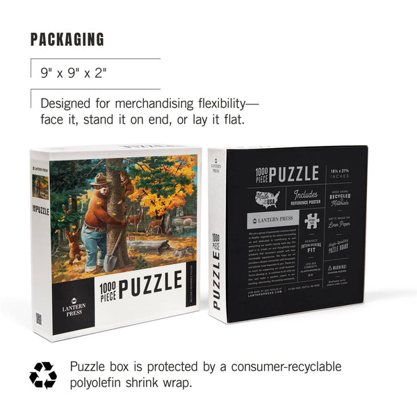 Smokey Bear Hugging Tree Puzzle