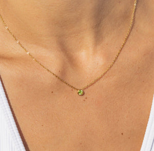 Star Stone Necklace: April/Clear