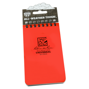 Rite in the Rain 3" x 5" Top Spiral Notebook, Orange