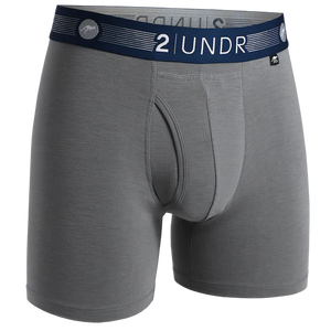 2UNDR Flow Shift Boxer Brief - Grey (6" inseam)