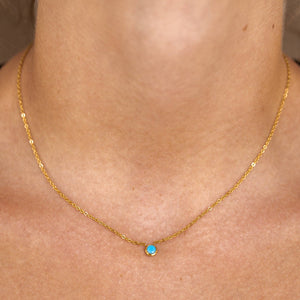 Star Stone Necklace: April/Clear