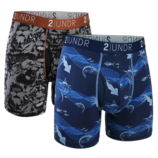 SWING SHIFT BOXER BRIEF 2 PACK - LOIN KING - DEEP SEA (6IN INSEAM)