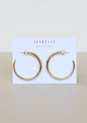 Everyday Gold Hoop Earrings - Large