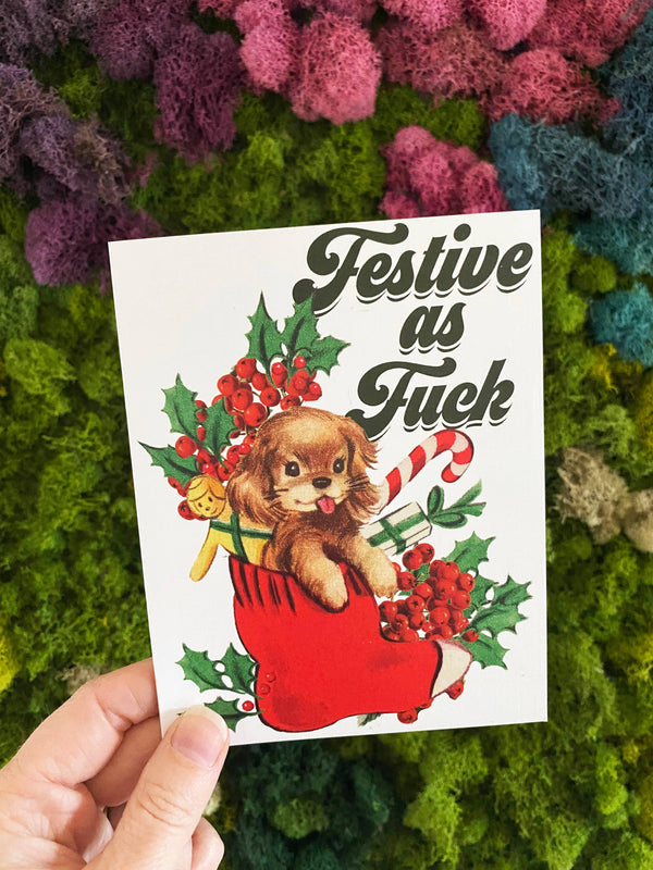 Festive as Fuck Christmas Card