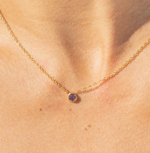 Star Stone Necklace: April/Clear
