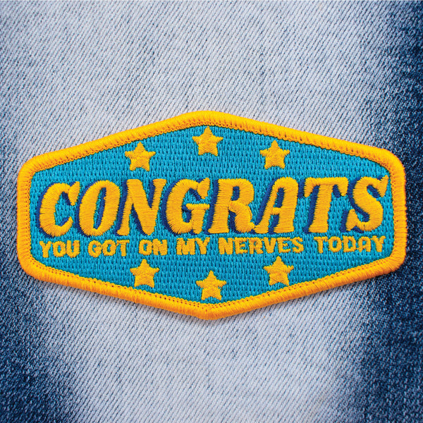 Congrats Embroidered Iron-On Patch