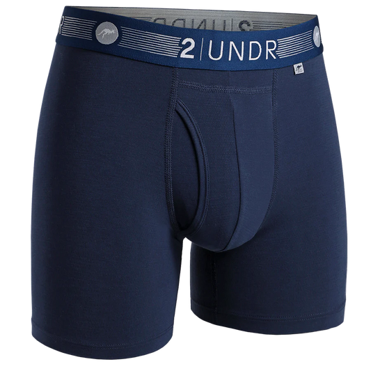 2UNDR Flow Shift Boxer Brief - Navy (6" inseam)