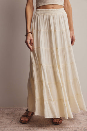 Tiered Maxi Skirt - Off White