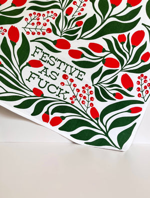 Festive as Fuck Christmas Kitchen Towel