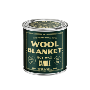 Wool Blanket Soy Candle - Fall Collection: 1/2 Pint / Cotton Wick