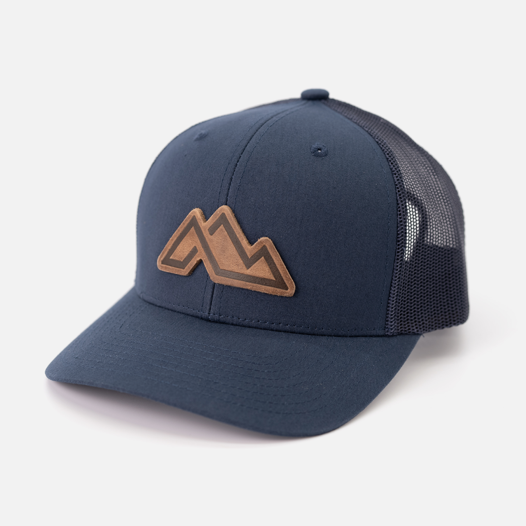 Mountain Icon Hat: Heather Gray/White