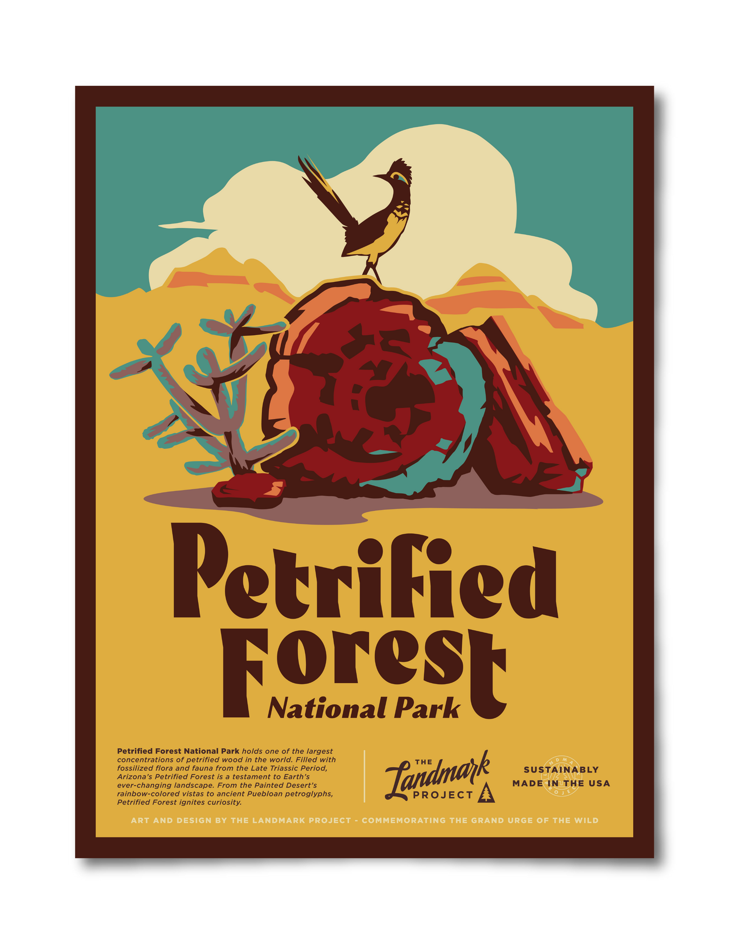 Petrified Forest National Park - 12x16 Poster