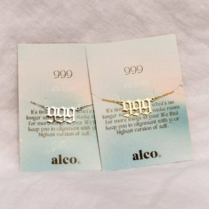 Angel Number Necklace Silver: Gold / 888