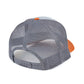 Bison Range Trucker Hat: Heather Gray/ Charcoal/ Dark Orange