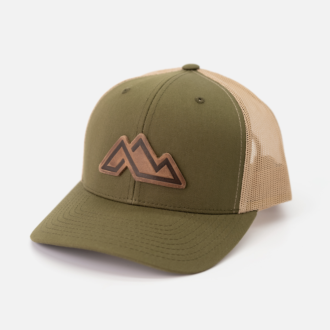 Mountain Icon Hat: Heather Gray/White