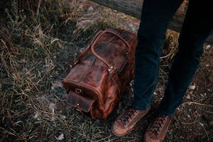 60L Weekender Duffel: Antique Brown