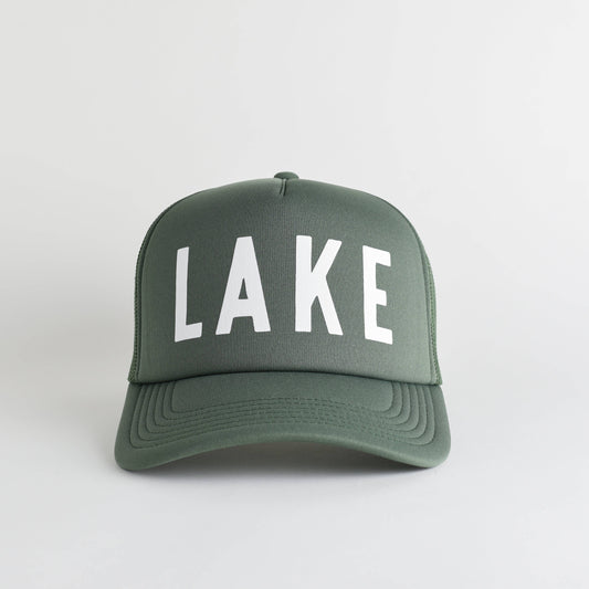 Lake Recycled Trucker Hat - cypress green