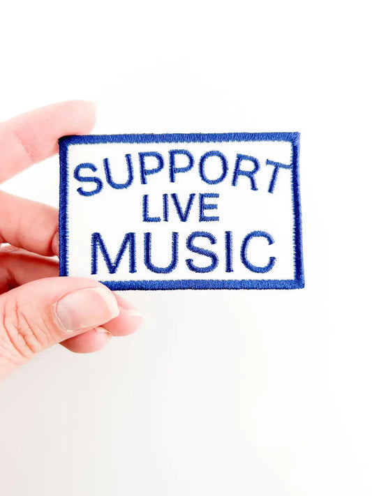 Support Live Music Embroidered Iron On Patch